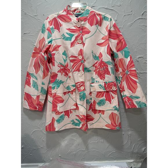 Jones Wear Sport Women's Floral Button Front Jacket - Picture 1 of 8